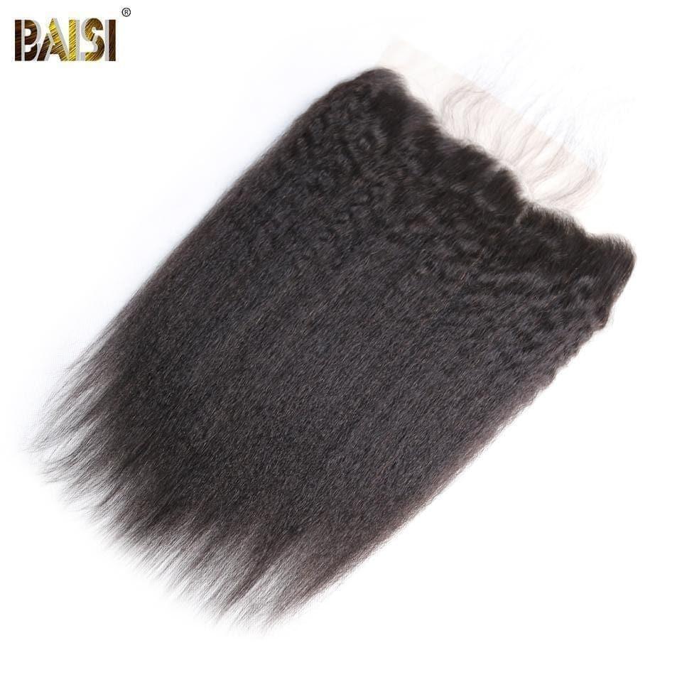 BAISI 10A Lace Frontal En 100% Cheveux Vierges Kinky Straight 13x4