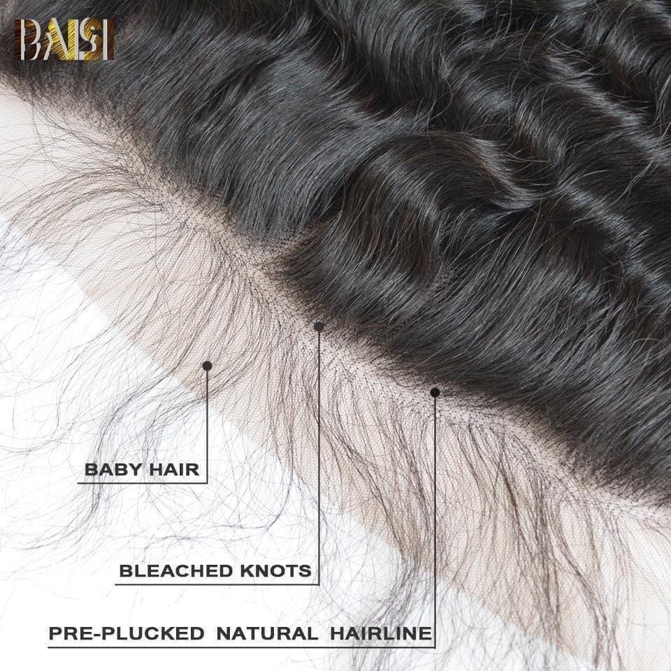 BAISI 10A Lace Frontal En 100% Cheveux Vierges Ondulé Loose Wave 13x4