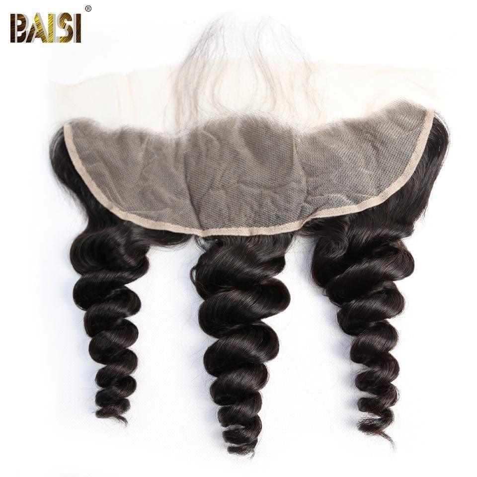 BAISI 10A Lace Frontal En 100% Cheveux Vierges Ondulé Loose Wave 13x4