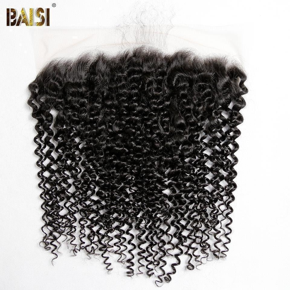 BAISI 10A Lace Frontal Curly Frisés-crépus 13*4/13*6 Dentelle Transparente