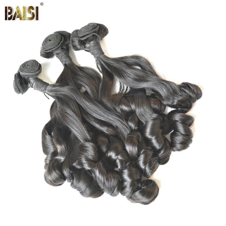 BAISI 10A Tissage Brésilien Cheveux Vierges Funmi Cheveux Bouclé Bouncy Curl