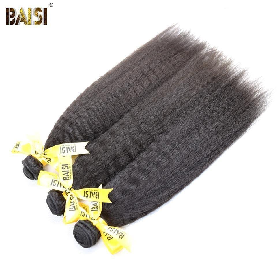 BAISI 12A Tissage Cheveux Vierges Kinky Straight