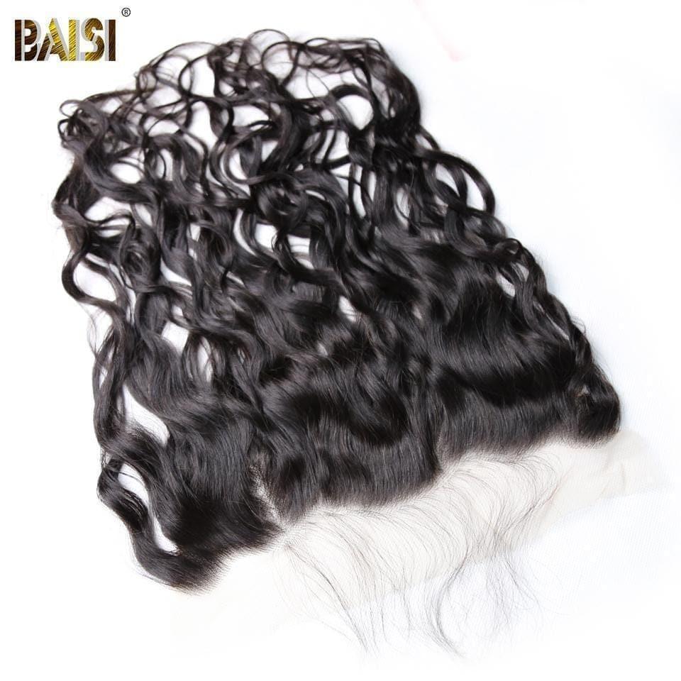 BAISI 10A Lace Frontal Water Wave Ondulé 13*4/13*6 ,Dentelle Brune/Dentelle Transparente