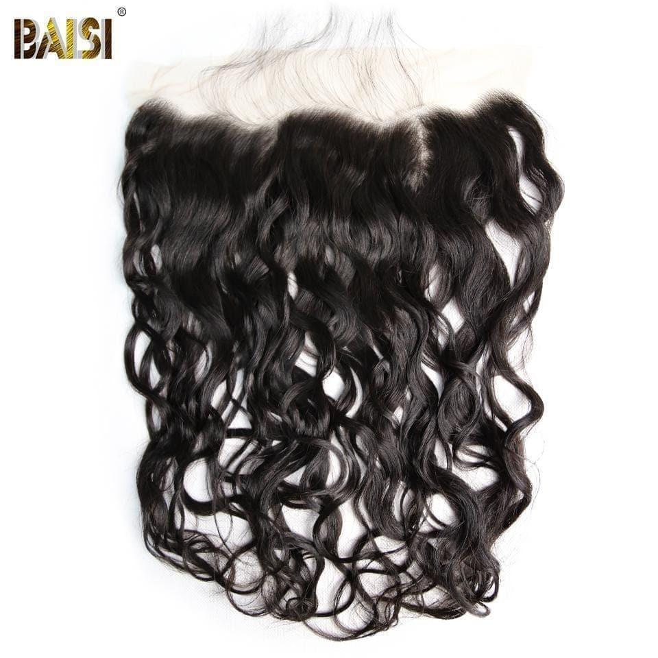 BAISI 10A Lace Frontal Water Wave Ondulé 13*4/13*6 ,Dentelle Brune/Dentelle Transparente