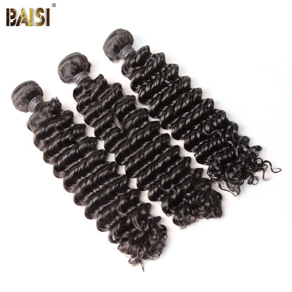 BAISI 10A Tissage Avec Closure/Frontal En Grand Solde Deep Wave