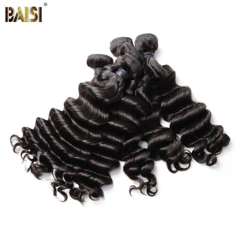 BAISI 10A Tissage Avec Closure/Frontal En Grand Solde Natural Wave