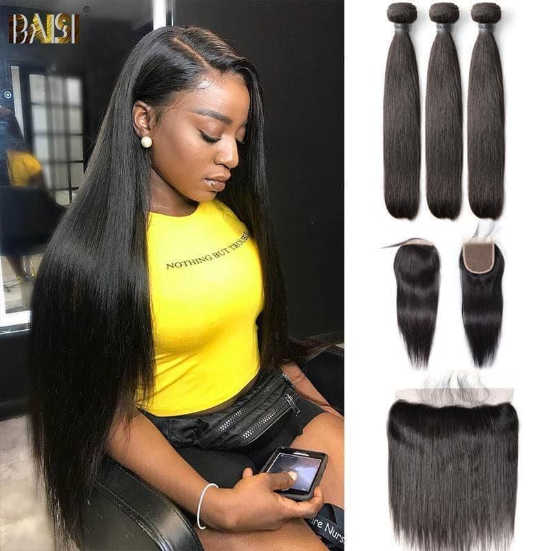 BAISI 10A Tissage Avec Closure/Frontal En Grand Solde Lisse
