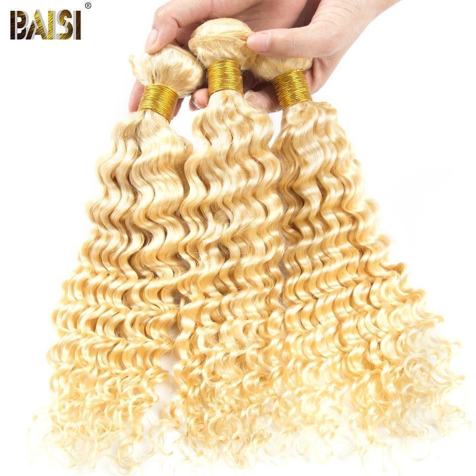 BAISI 12A Tissage Mèche 613# En 100% Cheveux Humains Deep Wave