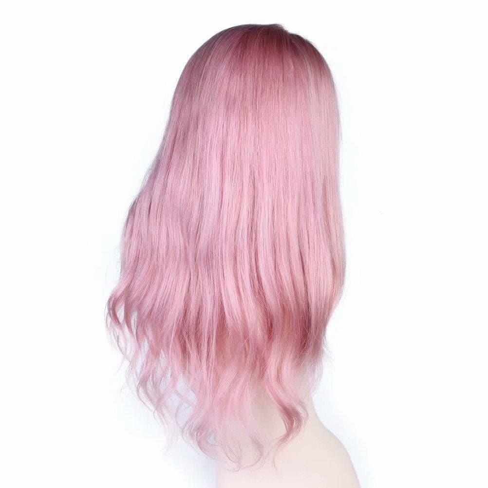 BAISI Perruque Rose Perruque Personnalisée Ondulée Body Wave De Haute Qualité Cheveux Humains