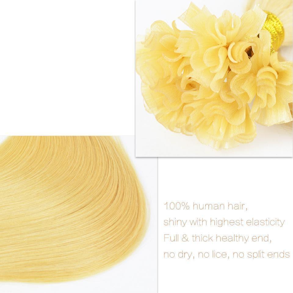 BAISI Straight Lisse U-Tip Hair 100g/lot, Couleur 1B/2#/4#/99J#/613#/27#/Grey# En 100% Cheveux Humains