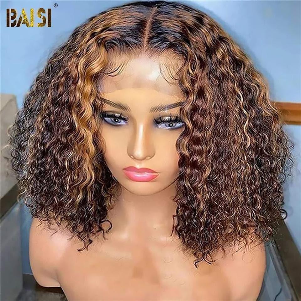 BAISI 4MIX27 Perruque Bob Colorée Courte 10-14 Pouces