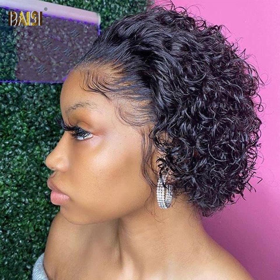 BAISI Achetez 2 perruques minimum au prix d'usine fournisseur FLORENCE 13X4 lace Bob 12 Pouces egg wave ou 13X1 lace Curly en couleur (Pas Besoin de Code)