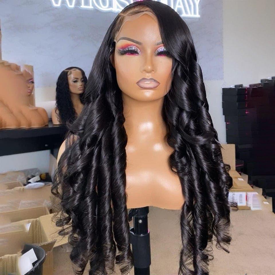BAISI Achetez 2 perruques minimum au prix d'usine fournisseur Perruque Naturelle En Lace Frontal Body wave ou Loose Wave En 100% Cheveux Humains (Pas Besoin de Code)