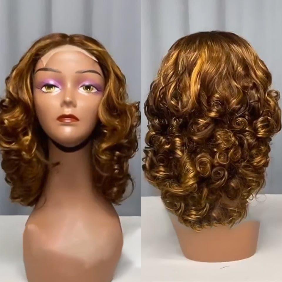 BAISI Acquista minimo 2 parrucche al prezzo di fabbrica fornitore 13x4 Lace Frontal Parrucca Ricci a uovo In 100% Capelli Umani (Non Serve Codice)